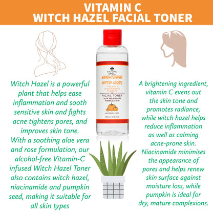 Nature Spell Brightening Witch Hazel Face Toner with Vitamin C