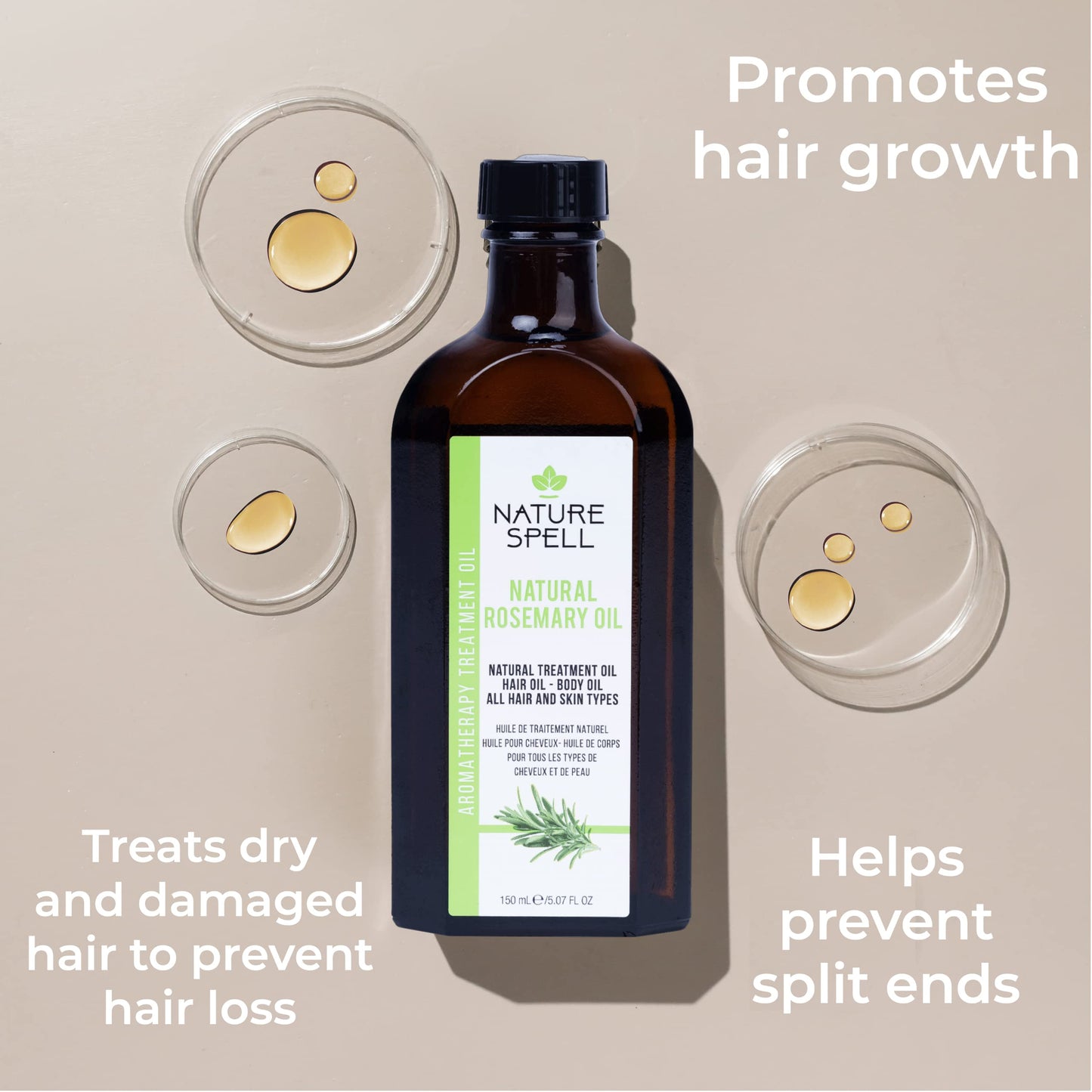 Nature Spell Rosemary Oil For Hair & Skin 150ml Haircare