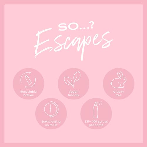 So…? Escapes Womens Gift Set, with Ibiza Dream, Bali Breeze, Mykonos Nights & Majorca Love, Fragrance Spray Set (4 x 50ml)