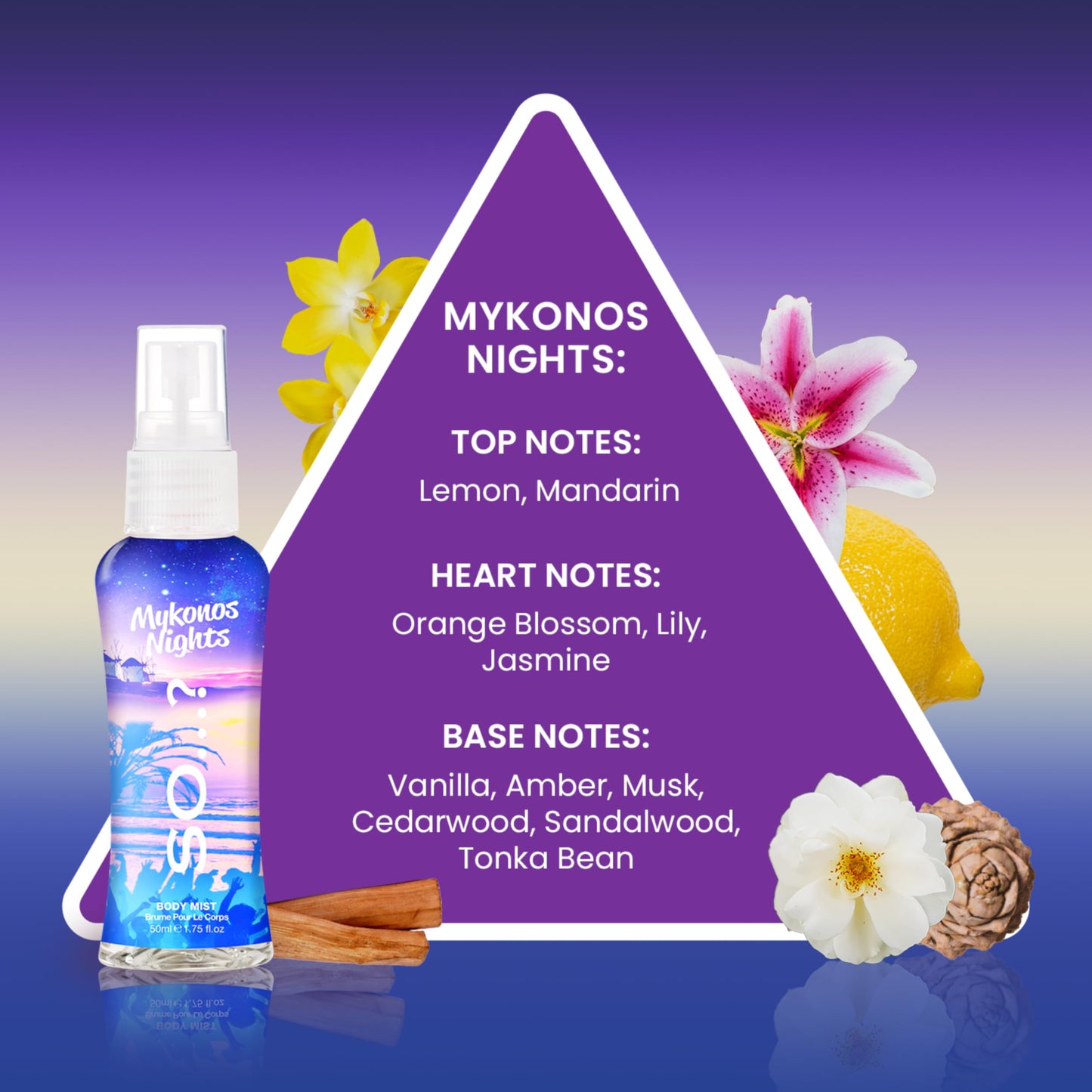 So…? Escapes Womens Gift Set, with Ibiza Dream, Bali Breeze, Mykonos Nights & Majorca Love, Fragrance Spray Set (4 x 50ml)