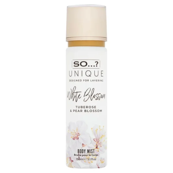 Unique Womens White Blossom Body Mist Fragrance Spray 150ml
