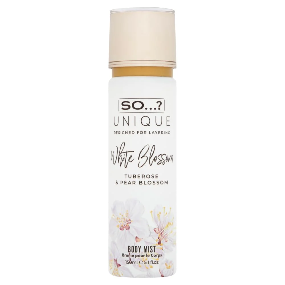 Unique Womens White Blossom Body Mist Fragrance Spray 150ml